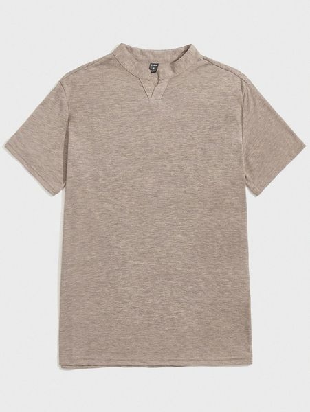 

men notched neck tee d6ml#, White;black