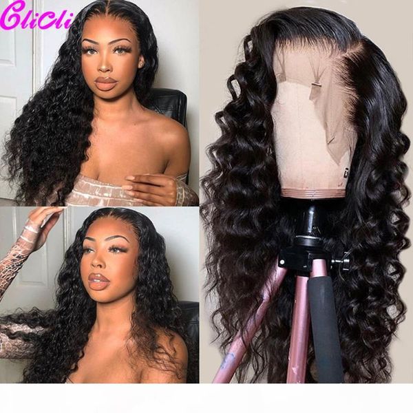 

13x4 lace frontal wig loose deep wave wig 4x4 lace closure human hair brazilian front human hair wigs 30 inch 180%, Black;brown