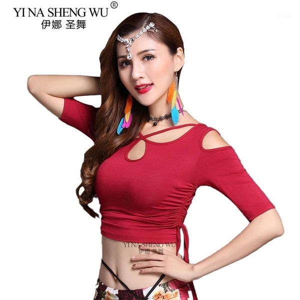 

modal belly dance shirt costumes for women belly dance dancing clothes wear women costume skirt1, Black;red