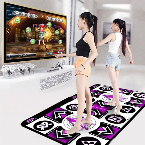 

dance pad double user dance mats non-slip dance step pads yoga mat sense game english menu for pc tv 2 remote controller #lr4 201212