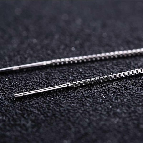 

chadestinty silver color cz zircon cross drop earrings for women wedding party jewelry long chain earings botique wmtcry, Black;white