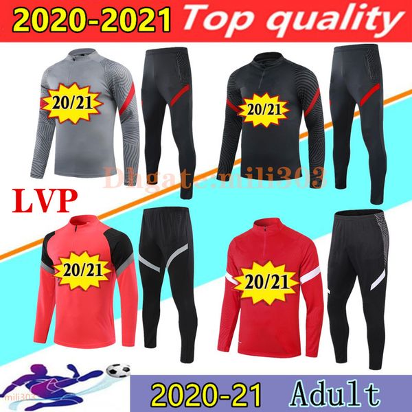 

20 21 men soccer tracksuit set survetement polo shirt set 2020 2021 del chandal long sleeve sportswear football training suit jogging set, Black