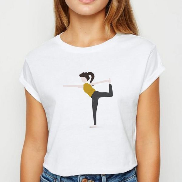 

motion tshirt trendy spring summer women's shirt t shirt women simple easy matching comfortable vestidos o-collar t-shirts, White