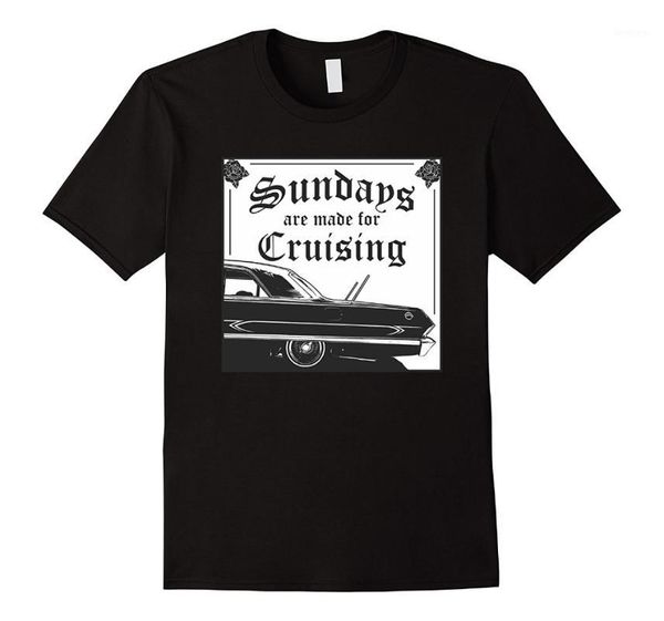 

men's funny lowrider shirt - sundays are made for cruising t shirt1, White;black