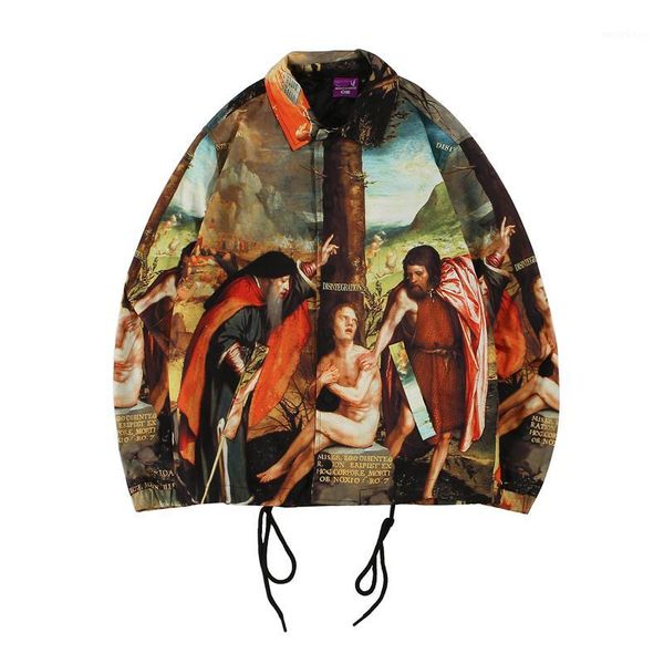 

men's jackets painting pattern jacket high street men 2021 1, Black;brown
