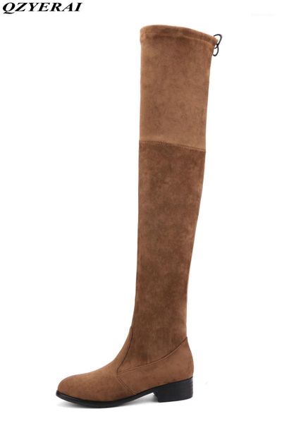 

new arrivals autumn/winter long boots 100% cowskin knee tight boots and motorcycle size 34-431, Black