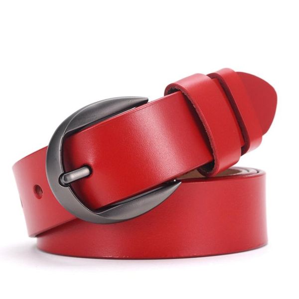 

apparel accessories womens leather belt female belt cowskin lady genuine leather fashion pin buckle women waistband, Black;brown