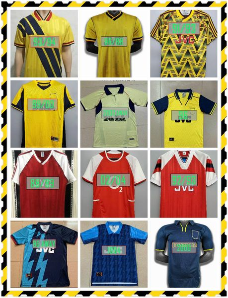 

highbury home football shirt jersey soccer pires henry reyes 2002 04 retro jersey 2005 06 98 99 bergkamp 94 95 adams persie 96 97 galla, Black;yellow