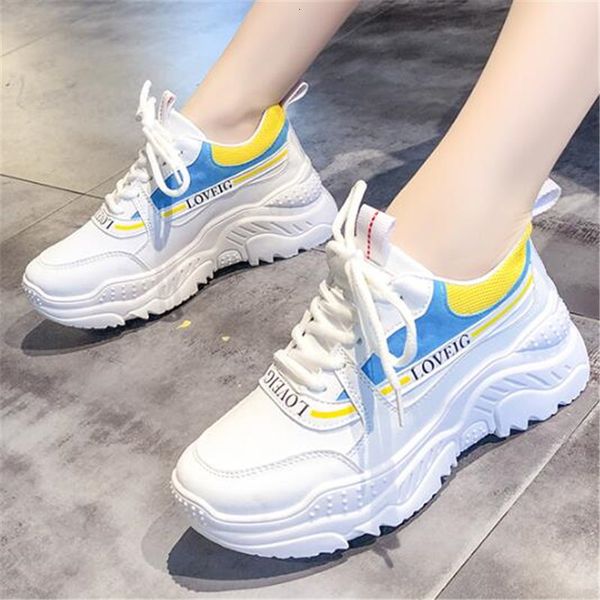 

spring 2021 new ladies'shoes chunky women's plus 35-42 white shoes f1in, Black