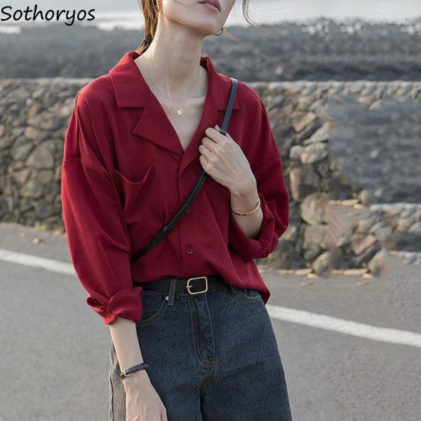 

women blouses chiffon notched solid simple basic shirts office ladies loose thin stylish long sleeve woman button casual1, White