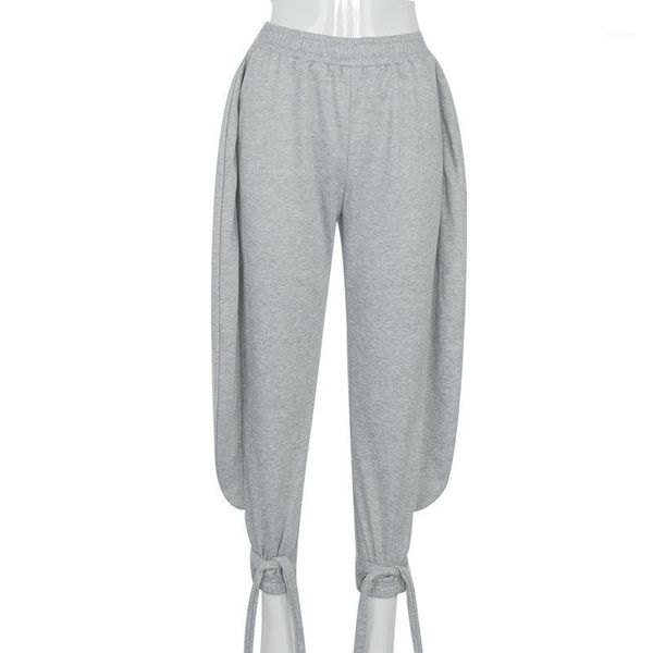 

trouser legs bandage harem pants fashion chubby pants women sweatpants fall 2020 women clothing temperament big name trousers1, Black;white