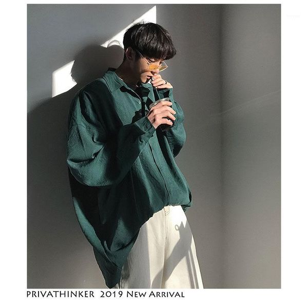 

men summer harajuku streetwear casual shirts 2019 mens single breasted shirts male korean solid shirt fashions1, White;black