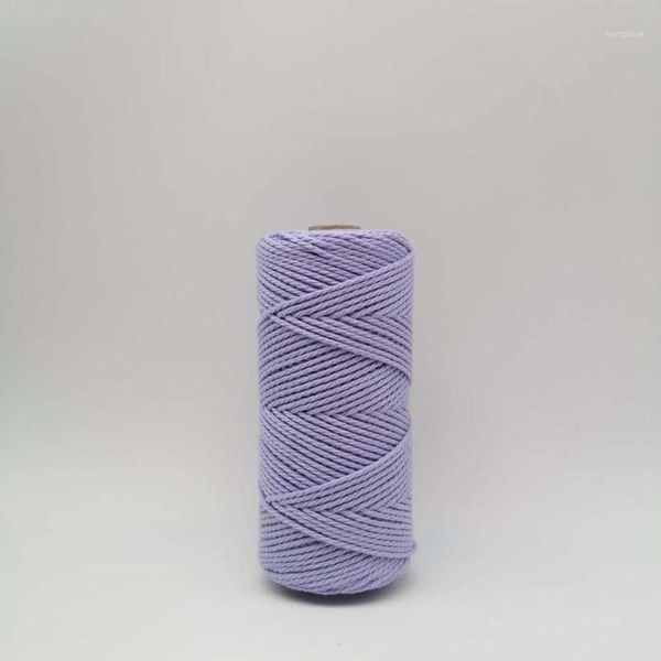 

ropemate 2.0mm 150m cotton cord - 3 strand twisted-light purple color for craft diy home decor1, Black;white