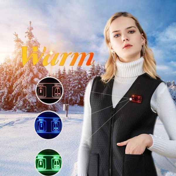 

warm winter usb heating vest outdoor vest men and women outdoor work clothes heating clothing o8x3, Gray;blue