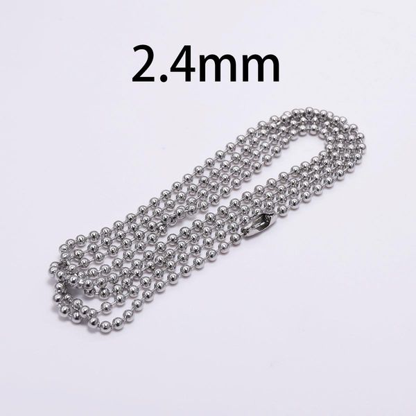 

5pcs 1.2-3.2mm нержавеющей стали шарик цепи с разъемом для изготовления ювелирных изделий diy key chain dolls этикетка соединитель аксессуар