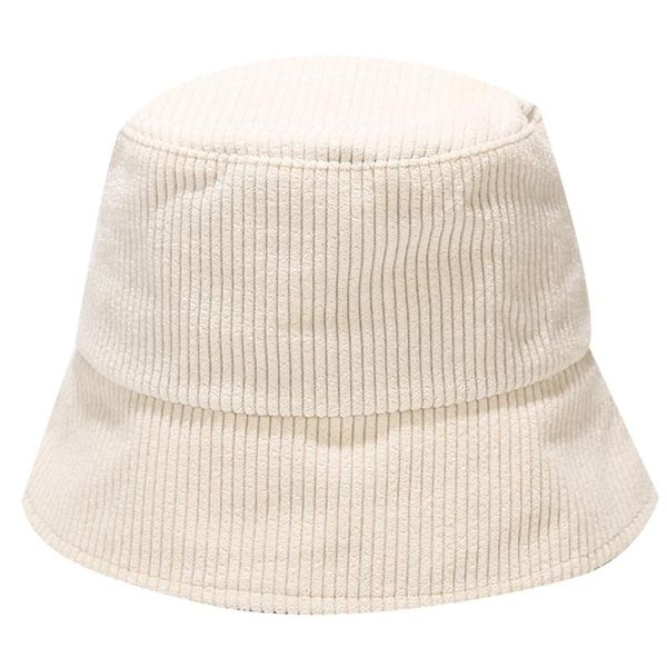 

walkermove wide brim hats corduroy bucket hat,warm solid folding sun cap,wide visor flat hat,for winter women travel&streetwear, Blue;gray