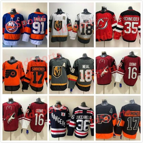 

men kids women vegas golden knights jersey james neal jersey arizona coyotes 16 max domi new york islanders john tavares hockey jersey, Black;red