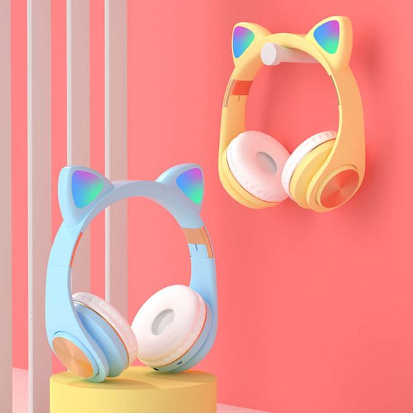 

new ear folding stereo cute cat wirels sports bluetooth headset