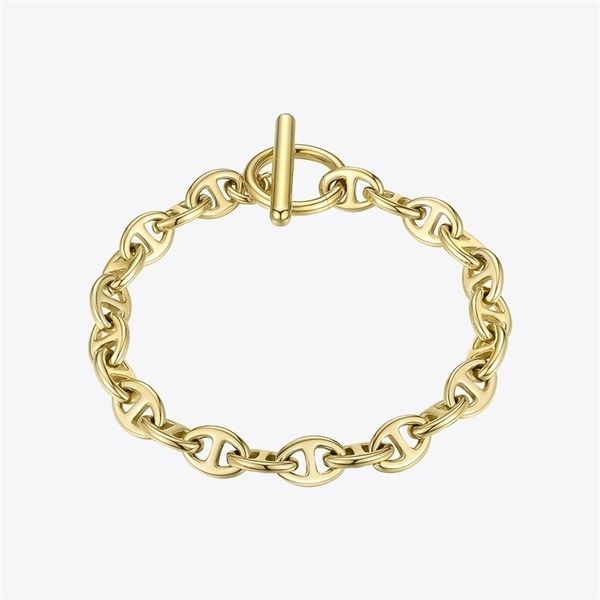 

enfashion geometric hollow bracelet femme gold color stainless steel punk bracelets for women fashion jewelry friends gift b20 220225, Golden;silver