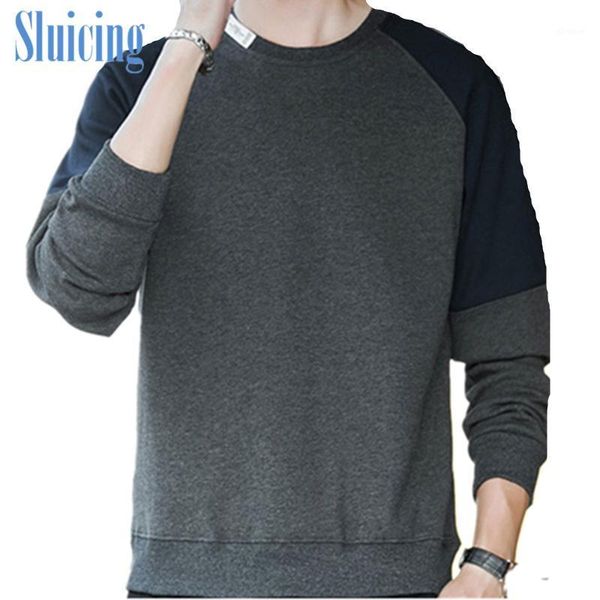 

new autumn and winter men's sweaterplush thickened long sleeve bottom sweater sweater men's round neck versatile warm wear1, White;black