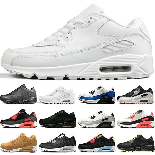 

2021 running shoes mens trainers triple black white blue grey surface breathable men women sneakers sports size 36-45