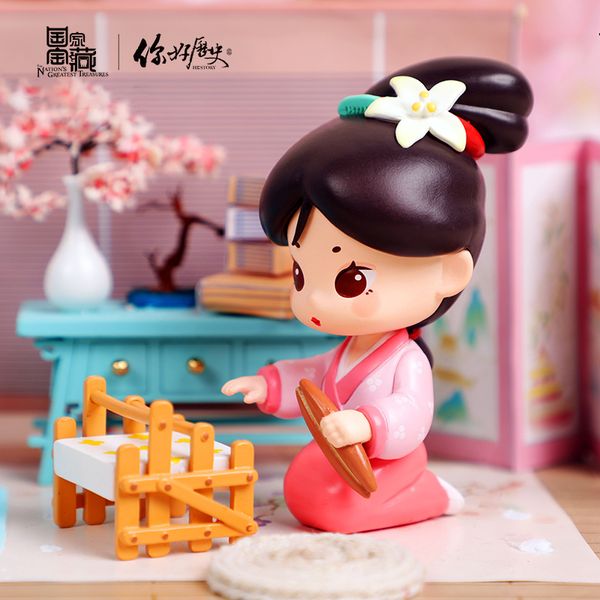 

hyfrdfnational treasure x hello history huamulan series culture lovely creative gift toys hand made blind boxgdr, Silver