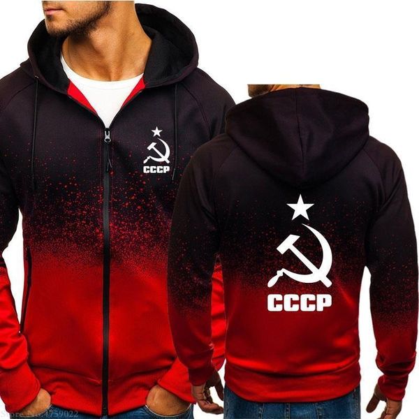 

мужские толстовки зимняя весна осень cccp ссср советский союз толстовка устровленная мужская одежда мужской топы повседневная молния куртки, Black