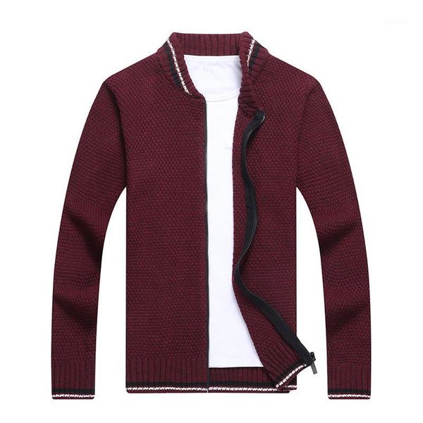 

brand men sweaters autumn men's fashion casual wild solid color sweaters male zipper cardigan sweater 1, White;black