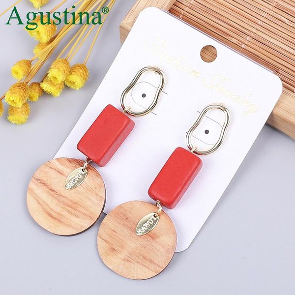 

dangle & chandelier 2021 wooden earrings fashion jewelry drop for women long female geometric boho pendientes small wholesale girl, Silver