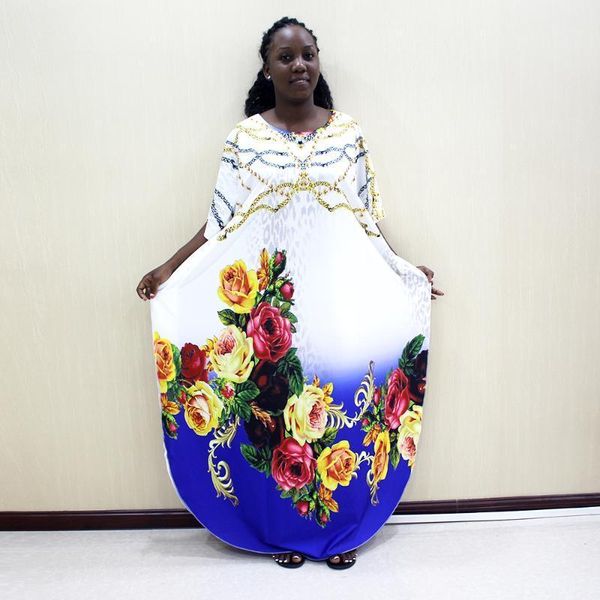 

dashikiage batwing sleeve floral print african dashiki plus size mama dress1, Red