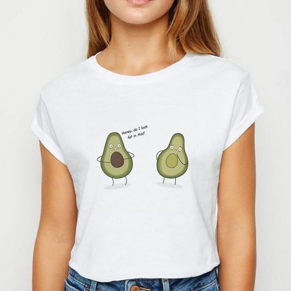 

new t shirt women avocado tshirt ulzzang spring summer ropa mujer comfortable white loose women's shirt round collar t-shirt