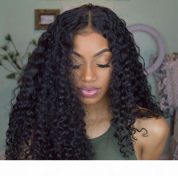 

lace front wigs baby hair glueless malaysian curly human full lace wigs pre plucked hairline 130% density, Black;brown