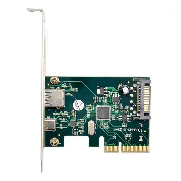 

hubs pci-e x4 superspeed dual port usb 3.1 expansion card type-c type a socket asm11421