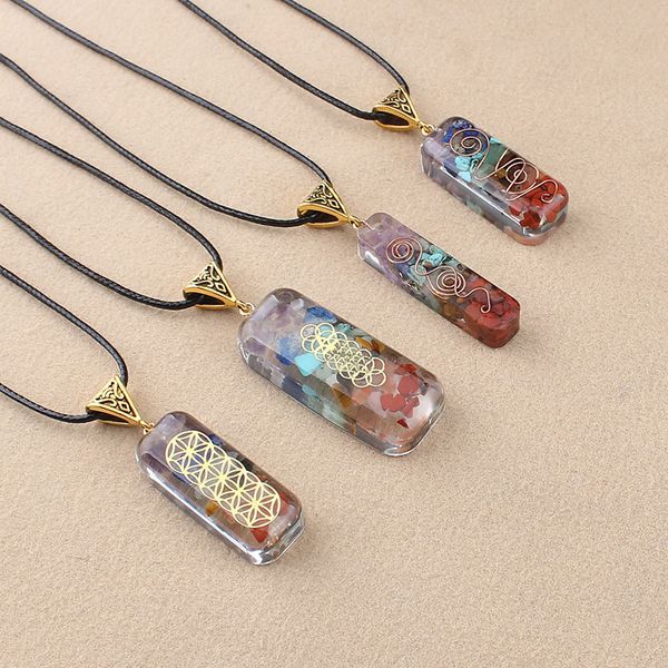 

handmade resin natural stone aurora necklace with small personality and easy to match men and women long sweater chain clothing accessories, Silver