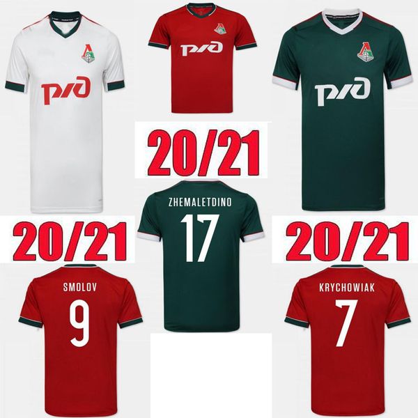 

20/21 russia moscow third away jersey 2020 2021 home 6 barinov 7 krichovjak 9 smolov 17 zhemaletdinov football men's jersey uniform, Black;yellow