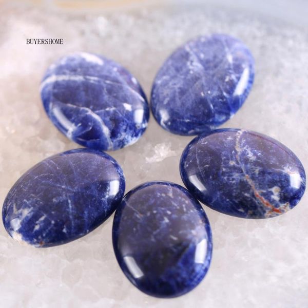 

new without tags stone 30x40mm natural blue sodalite bead cab cabochon 1pcs rk1694, Bronze;silver