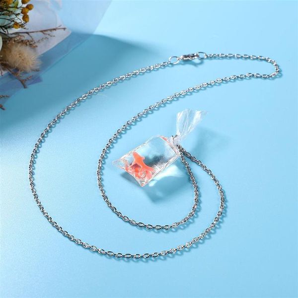 

1 пк рыба подвеска творческий прозрачный новинка ожерелье висит орнамент модный карп ожерелье для женщин женские девушки ббайджап