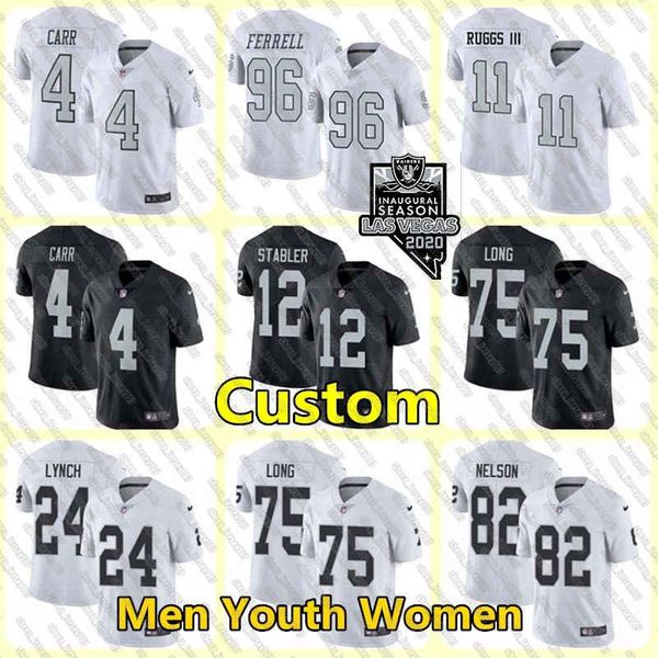 

2020 las vegas raider 4 derek carr 24 johnathan abram 13 hunter renfrow 98 maxx crosby 28 josh jacobs 34 bo jackson jersey, Black;red