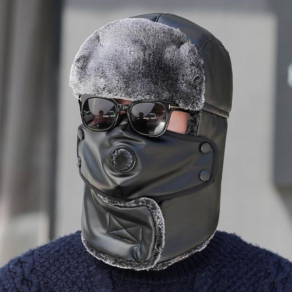 

winter cold care face mask women's northeast riding motorcycle weatherization windtight hoods work site ushanka men's, Blue;gray