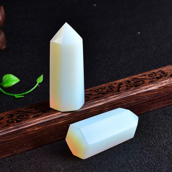 

1pc crystal opal quartz point healing stone tower hexagonal prisms 60-80mm obelisk wand treatment stone diy jllmcg, Black