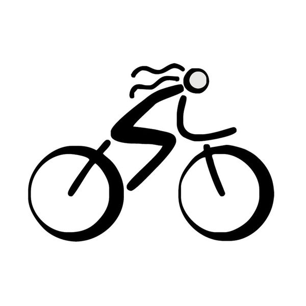 

car sticker creative car modeling bicycle sports cartoon decorative cover scratch , 16cm*12cm