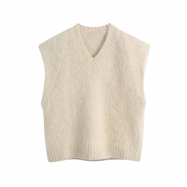 

2021 new elegant women solid sweater tanks fashion ladies v-neck knitted streetwear female soft vest girl den4, White;black
