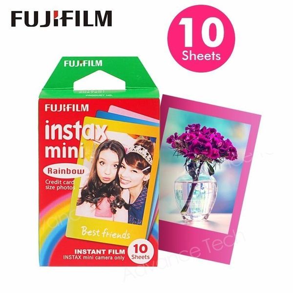 

genuine fujifilm instax mini film rainbow fuji instant p paper 10 sheets for 70 7s 50s 90 25 share cameras