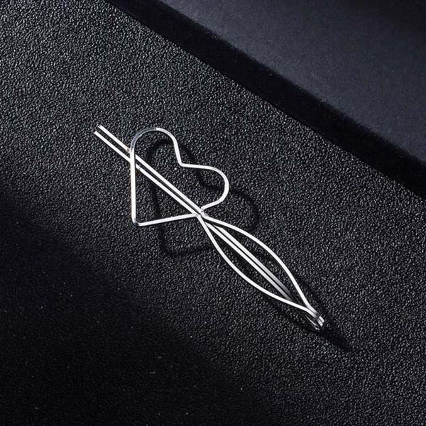 

hair clips & barrettes chengxun trendy simple heart shaped for women girl fashion fresh classical pin ins headwear decoration, Golden;silver