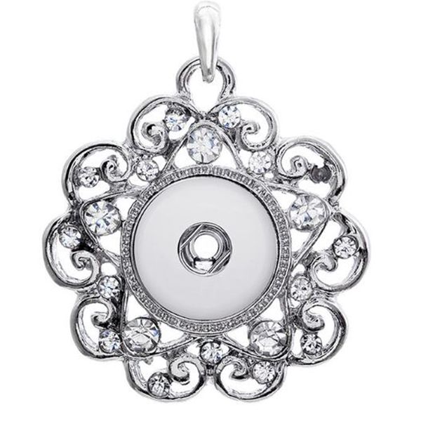 

button new sanp buttons noosa pendant fit 18mm charm snap jewelry white rhinestone diy accessory 10pcs/lot drop shipping