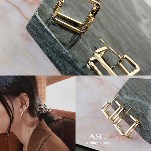 

bph colors polished cute style extravagant design earrings oversized ear studs stainless high resin earring steel earrings for women hoop, Golden