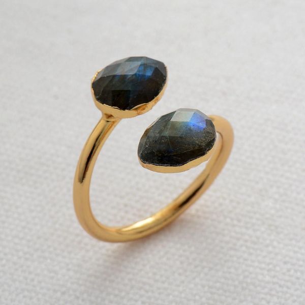 

big stone rings gold color labradorite luxury party ring size 7 high end women jewelry anniversary gifts sqcdfo, Golden;silver