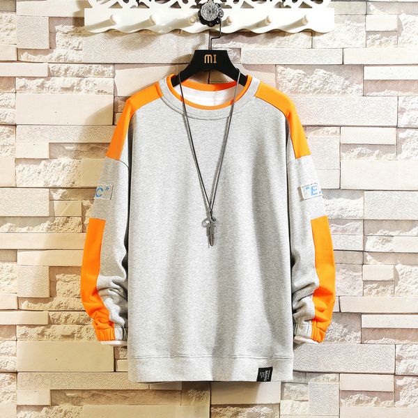

2021 new fall spring male hoodies white hip hop punk pullover streetwear big fashion clothes mvi8, Black