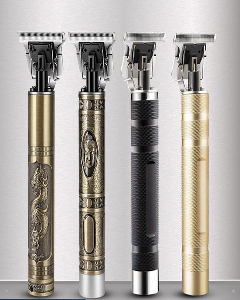 

baldheaded hair clipper usb rechargeable electric hair trimmer cordless shaver trimmer 0mm men barber hair cutting machine wmtvso, Silver