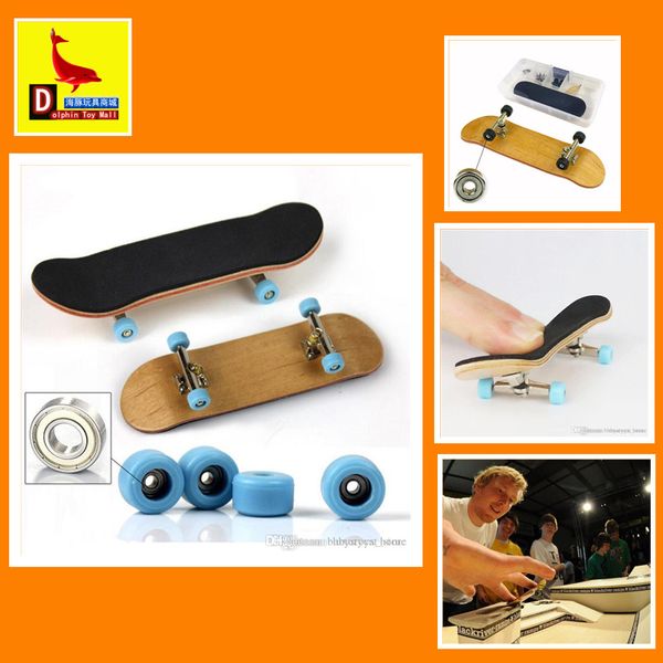 

maple finger skateboard bearing wheel alloy bracket novelty children's toy professional skateboard anti-skid pad 10cm